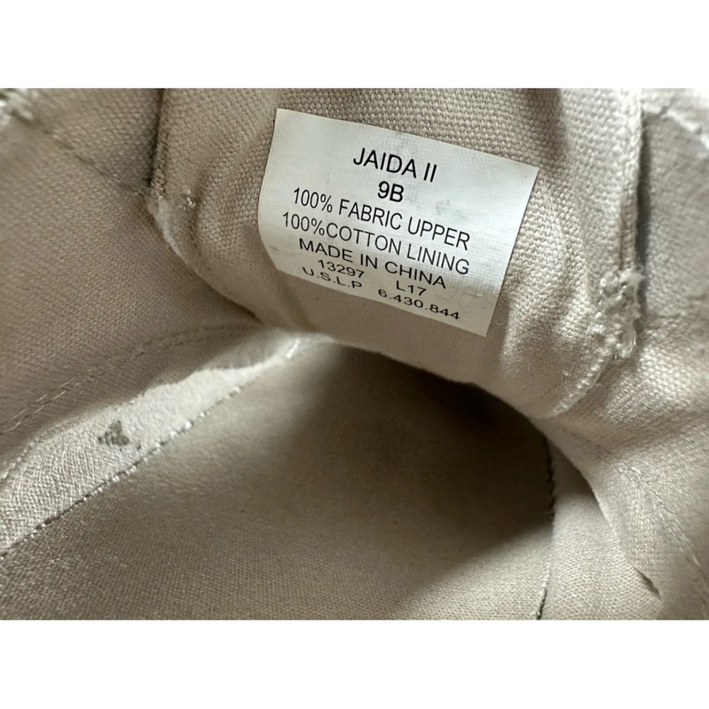 Lauren Ralph Lauren Jaida II Natural Linen Sneaker Size 9B - Picture 9 of 9